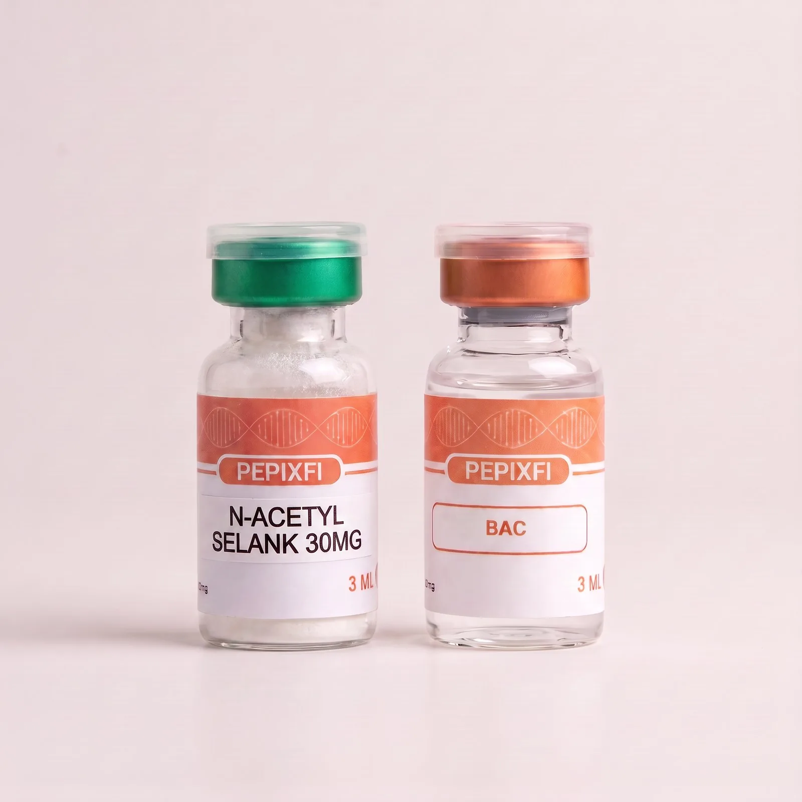 N-Acetyl Selank 30mg — vialerna sida vid sida, Pepixfi