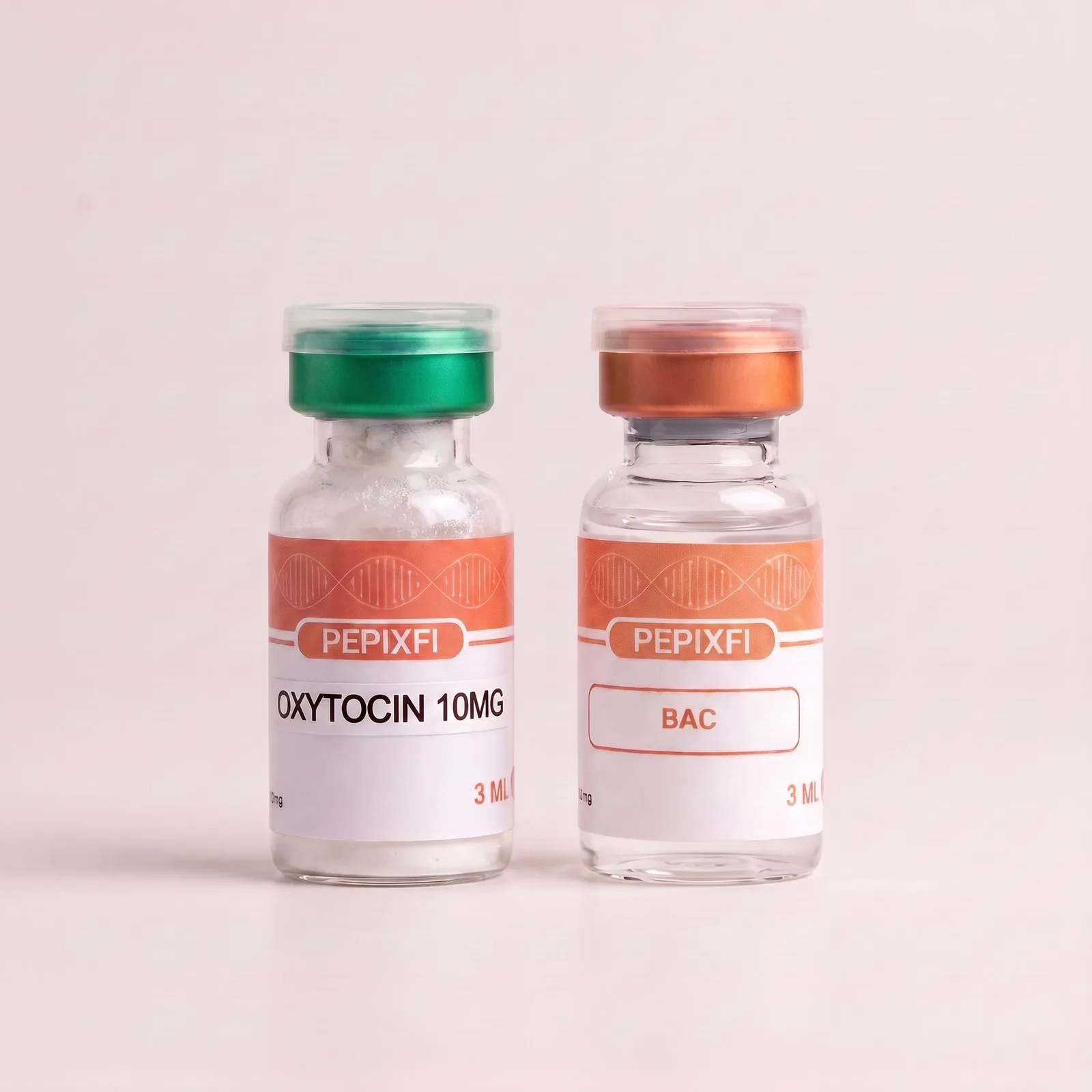 Oxytocin Acetate 10mg — vialerna sida vid sida, Pepixfi